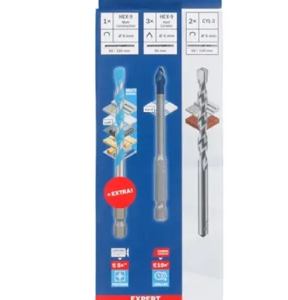 BOSCH 6pcs EXPERT HEX-9 HardCeramic Drill Bit Mixed Set